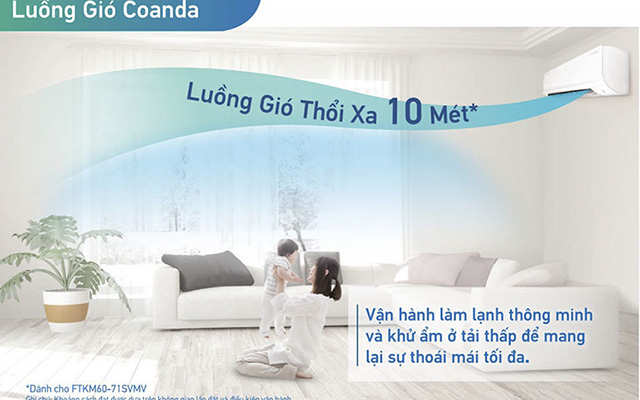 Luồng gió Coanda bảo vệ sức khỏe người sử dụng.