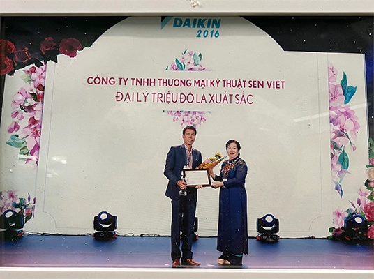 Chứng nhận đại lý triệu đô Daikin 2016