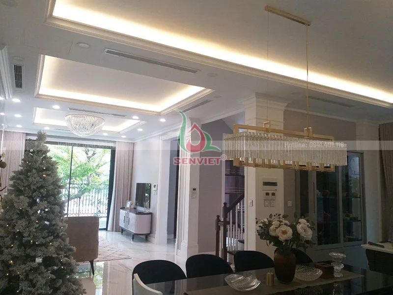 Điều hòa đã thi công ở phòng khách Điều hòa đã thi công ở phòng khách