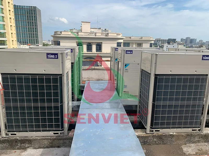 Hệ thống dàn nóng trung tâm VRV Daikin thiết kế theo từng tầng