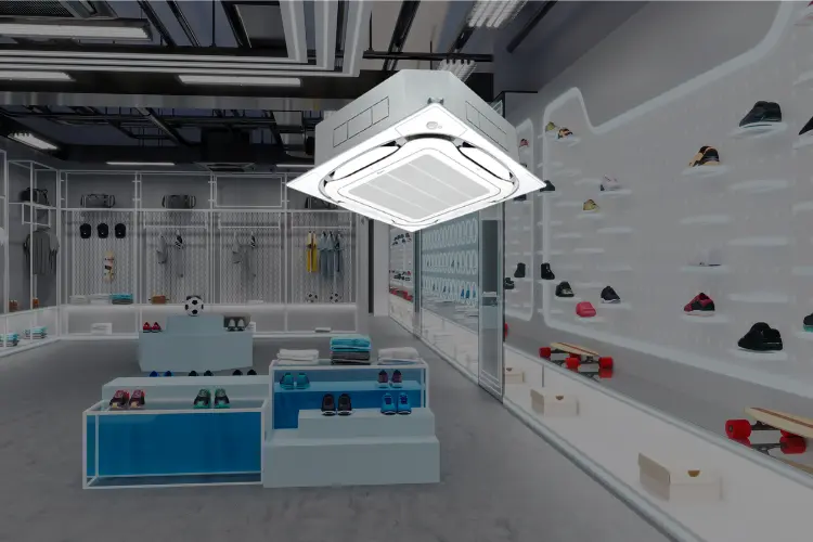 dàn lạnh âm trần cassette cho chuỗi cửa hàng