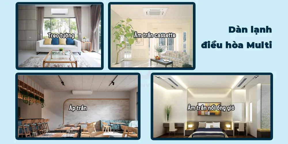 Một số loại dàn lạnh của điều hòa Multi