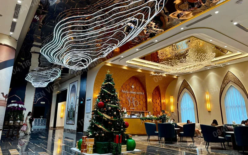 Hệ thống dàn lạnh âm trần lắp đặt ở sảnh lễ tân